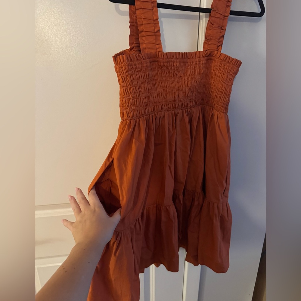 NWT Abercrombie Smocked Bodice Easy Mini Dress - Picture 4 of 6